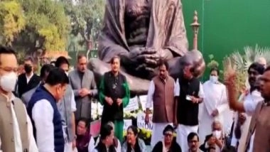 India News | Winter Session: Opposition MPs Continue Protest in Parliament Against Suspension