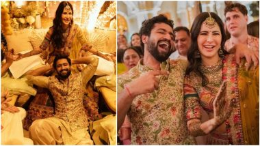 VicKat Mehendi Ceremony: Vicky Kaushal And Katrina Kaif Look Exquisite In Sabyasachi Designed Outfits! (View Pics)