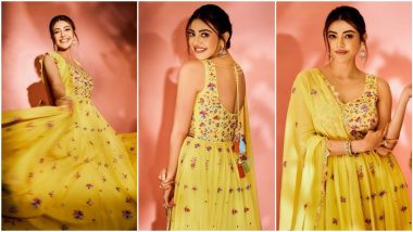 Yo or Hell No? Kajal Aggarwal's Yellow Anarkali Dress By Sukriti & Aakriti