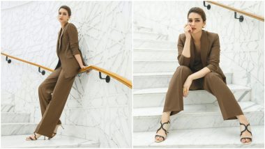 Kriti Sanon Keeps it Formal But Charming in Her Brown Pantsuit