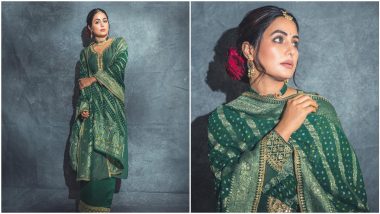 Hina Khan Strikes a Pose In her Emerald Green Suit and We're Swooning (View Pics)