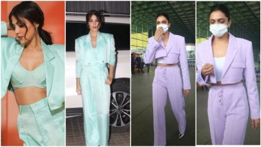 Fashion Faceoff: Deepika Padukone or Rhea Chakraborty, Whose Pantsuit Colour Looked More Lovely?