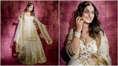 Hina Khan's White and Gold Outfit Exudes all The Wedding Fashion Goals (View Pics)