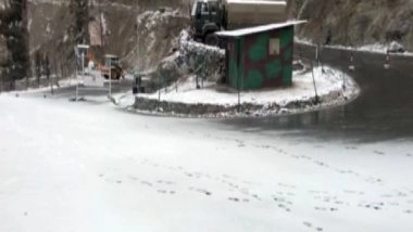 India News | J-K: Mughal Road Closed Following Overnight Snowfall in Kashmir Valley