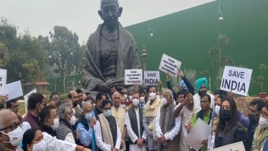 India News | Winter Session: Opposition Leaders Stage Protest in Parliament Demanding Revocation of Suspension of 12 MPs