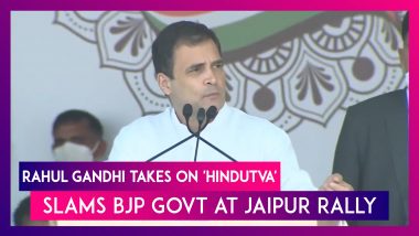 Rahul Gandhi Takes On 'Hindutva' At Jaipur Rally, Slams BJP Govt For 'Anti-People' Policies