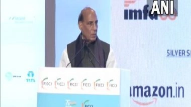 Business News | Size of India's Defence, Aerospace Manufacturing Sector Will Increase to Rs 1 Lakh Crore in 2022: Rajnath Singh