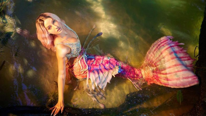 Nora Fatehi Channels Her Inner Mermaid, Poses Seductively in a Shimmery Multi-Coloured Costume (View Pics)