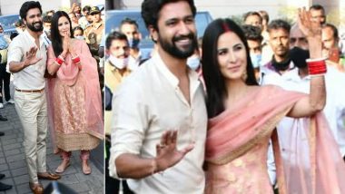 Vicky Kaushal and Katrina Kaif Make Their First Public Appearance, Look Cute Together (Watch Video)