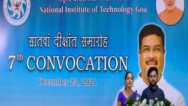 India News | 7th Convocation of NIT Goa Held Virtually, 143 Students Conferred Degrees