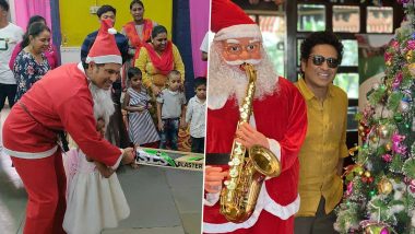 Christmas 2021 Greetings: Sachin Tendulkar Dresses Up As Santa To Wish Fans on Holiday