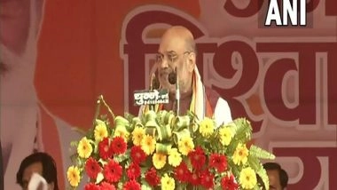 India News | Amit Shah Slams Congress for Inaction Against Pakistan over Terrorist Attacks, Says BJP-led Govt Killed Terrorists Within 10 Days of Uri Attack