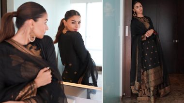 Alia Bhatt Looks Drop-Dead Gorgeous in Black Indian Attire! You Just Can't Have Enough of RRR Actress' Classic Statement (See Pics)