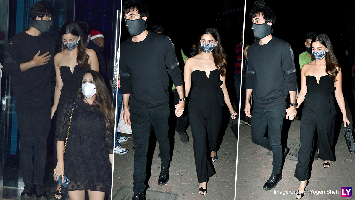 Lovebirds Ranbir Kapoor And Alia Bhatt Get Photographed Post Rohit Dhawan S Birthday Bash View Pics Latestly