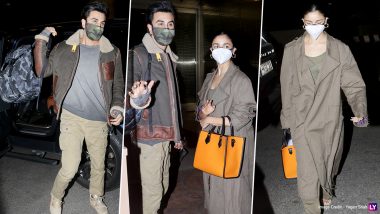 Alia Bhatt – Ranbir Kapoor Spotted At The Mumbai Airport! Couple Jet Off To An Undisclosed Destination To Ring In New Year 2022 (Watch Video)
