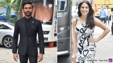 Atrangi Re Promotions: Dhanush Looks Dapper In All-Black Suit; Sara Ali Khan Stuns In A Dolce & Gabbana Mini Dress (View Pics)
