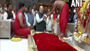 India News | Amit Shah Offers Prayers at Sai Baba Temple in Maharashtra's Shirdi