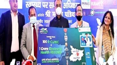 Business News | Health Minister Launches E-clinic for the First Time in Bihar