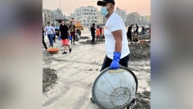 Business News | Krishna Kunj Production's Founder Vatsal Joshi Completes Beach Cleaning Drive with DPIFF in Mumbai