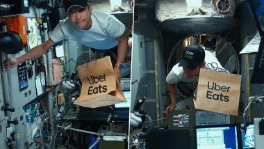 Uber Eats in Space! Japanese Billionaire Yusaku Maezawa Delivers Food Package to Astronauts at The International Space Station (WATCH VIDEO)