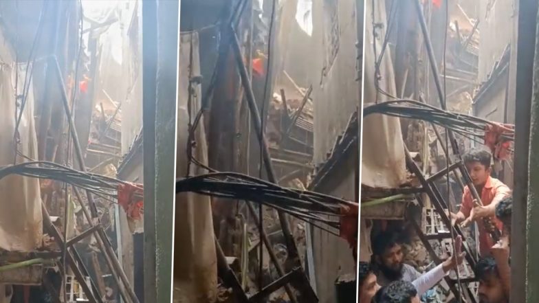 Mumbai Building Collapse: 5 Feared Trapped As 5-Storey Structure Collapses in Behram Nagar in Bandra, Rescue Operations Underway (Watch Video)