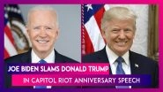 Joe Biden Excoriates Former U.S. President Donald Trump on January 6th Capital Riot Anniversary