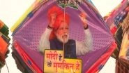 India News | Uttarayan:  Kites with Photos of PM Modi, Virat-Anushka Being Sold at Rajkot Market