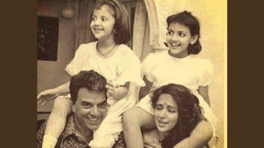 #NationalGirlChildDay: Hema Malini Shares a Cute Throwback Picture With Her Daughters To Celebrate the Day (View Pic)