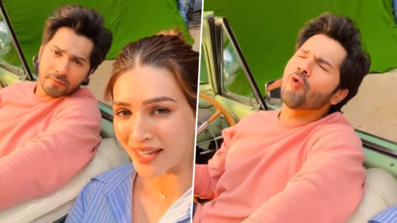 Kriti Sanon Shares A Fun Video Of Varun Dhawan Howling Like A ‘Bhediya’ And It’s A Must Watch!