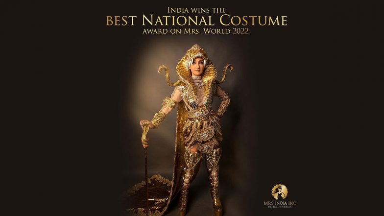 Mrs India World 2022 Navdeep Kaur Wins Best National Costume Title at Beauty Pageant For Dazzling Kundalini Chakra-Inspired Outfit (View Pics and Video)