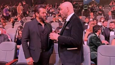 Salman Khan Meets John Travolta At An Award Function In Riyadh! Pictures And Videos Of The Superstars Go Viral