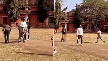 Vicky Kaushal Turns Cricketer on the Sets of His New Film, Plays a Stunning Shot With the Bat (Watch Video)