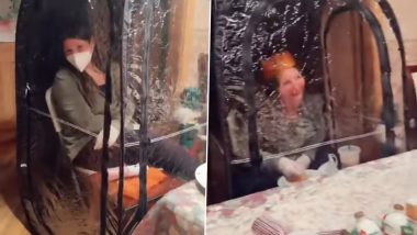 Watch: COVID-19 Positive Woman Joins Christmas Dinner With Family By Wearing Plastic 'Bubble Suit' in New York!
