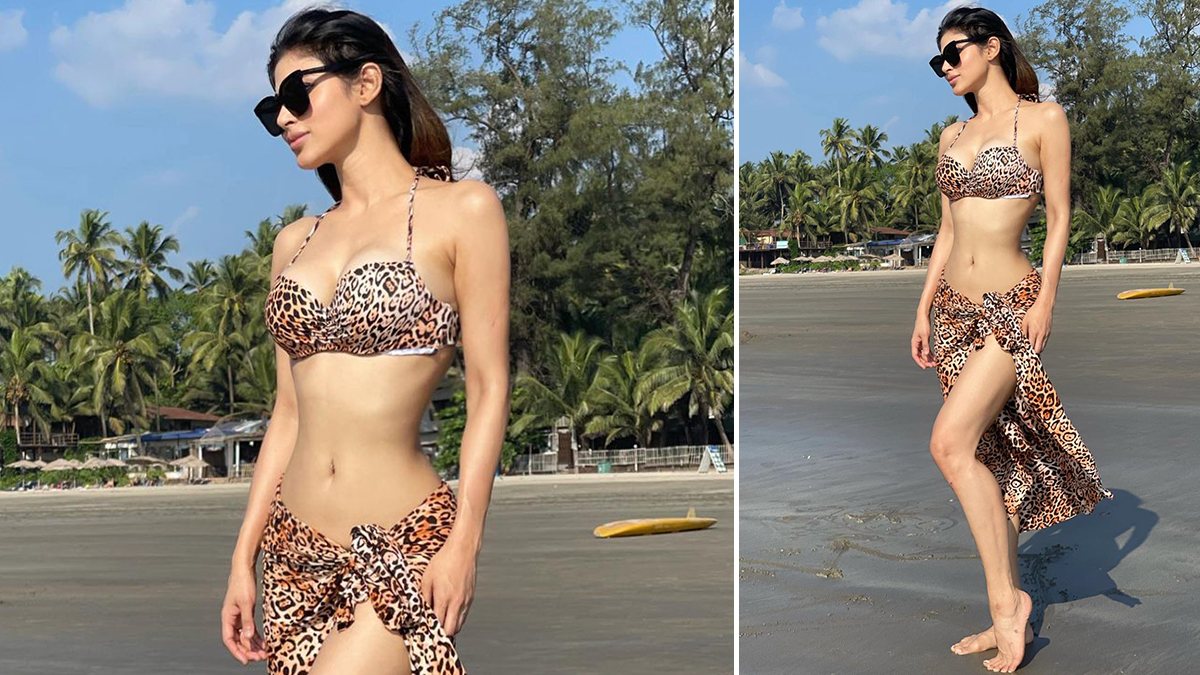 Mouni Roy Is a Beach Baby as She Flaunts Her Toned Body in a Tiger Printed  Bikini on Her Latest Instagram Post! | 👗 LatestLY