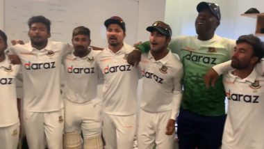 Bangladesh Players Erupt Into Joyous Dressing Room Celebration After Historic Test Win Over New Zealand (Watch Video)
