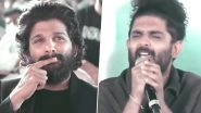 Allu Arjun Praises Sid Sriram&rsquo;s Stage Performance of Song &lsquo;Srivalli&rsquo; Without Any Musical Instruments, Says &lsquo;I Was Blown Away&rsquo; (Watch Video)