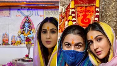 Sara Ali Khan and Mother Amrita Singh Seek Blessings at Khajrana Ganesh Temple in Indore