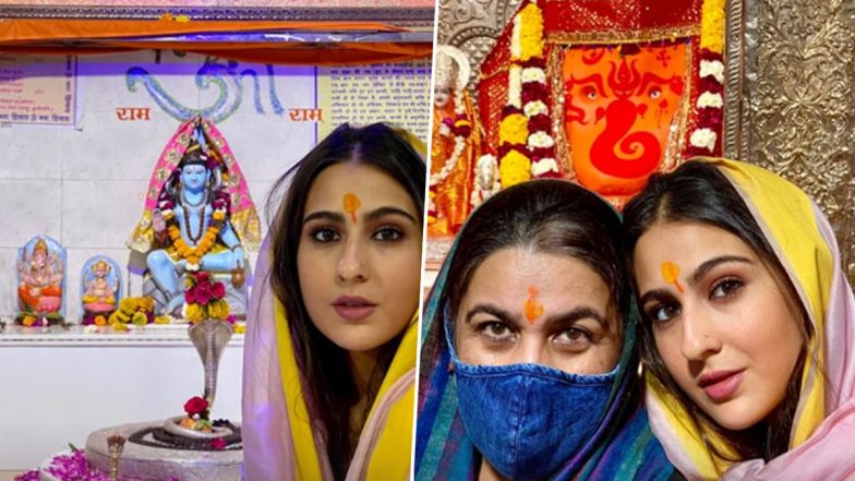 Sara Ali Khan and Mother Amrita Singh Seek Blessings at Khajrana Ganesh Temple in Indore