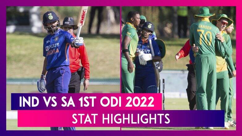 Ind Vs Sa 1st Odi 2022 Stat Highlights South Africa Beat India To Take Ind Vs Sa 1st Odi 2022 Stat Highlights South Africa Beat India To Take