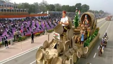 India News | 73rd Republic Day Parade: Meghalaya Tableau Highlights 50 Years of Statehood, Pays Tribute to Women-led Cooperative Societies