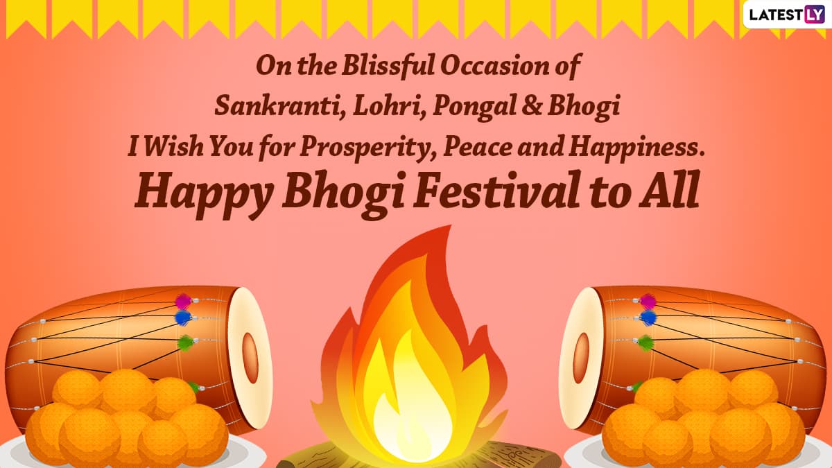 Bhogi 2022 Wishes & Bhogi Pandigai Messages: WhatsApp Status ...