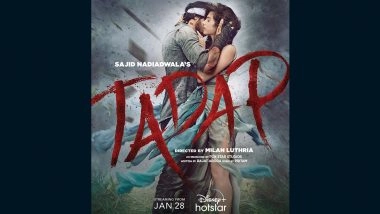 Tadap: Ahan Shetty &ndash; Tara Sutaria&rsquo;s Romantic Drama To Stream On Disney+ Hotstar From January 28