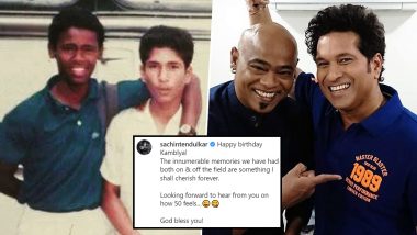 Sachin Tendulkar Wishes Vinod Kambli on His Birthday With Throwback Picture, Writes, ‘Looking Forward To Hear From You on How 50 Feels’