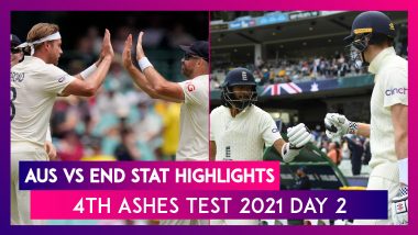 AUS vs ENG Stat Highlights 4th Ashes Test 2021–22 Day 2: Usman Khawaja Shines With Comeback Century