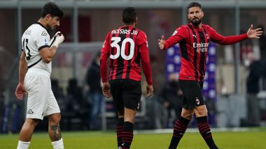 AC Milan vs Spezia Result: Rossoneri Suffer Controversial 2-1 Defeat in Serie A 2021–22 With Emmanuel Gyasi Scoring Late Winner (Watch Goal Highlights)