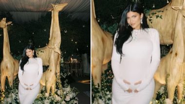 Kylie Jenner Treats Fans With Pictures From Her Dreamy White-and-Gold Giraffe Themed Baby Shower Party