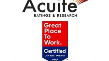 Business News | Acuite Ratings & Research Limited is Now Great Place to Work-Certified™