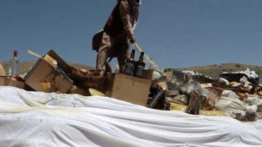 World News | Taliban Officials Throw 3,000 Litres of Liquor into Kabul Canal