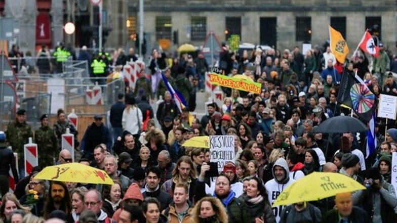 Amsterdam Protest: Dutch Police Arrest 30 People at Anti-Lockdown Demonstration