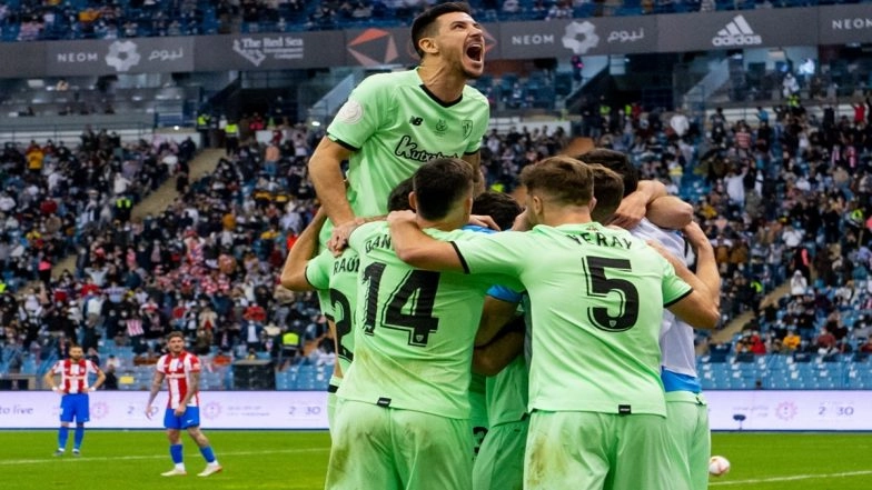 Atletico Madrid vs Athletic Bilbao Results & Goal Video Highlights: Yeray Alvares & Nico Williams Score for Bilbao, Seal 2-1 Win in Spanish Super Cup 2021-22 